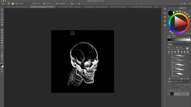 Adobe Photoshop Tutorial: Transform sketch into a Ghostly Apparition! смотреть онлайн