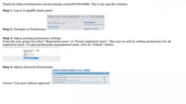 How to allow new users to post without moderation in phpBB 3? (3 Solutions!!)