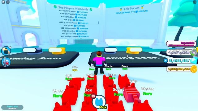 ВЫБИЛ ПЕТОВ НА 100,000,000 СИЛЫ И СТАЛ ТОП МИРА В PET SIMULATOR X В РОБЛОКС! ROBLOX смотреть онлайн