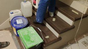 Обшивка бетонной лестницы.