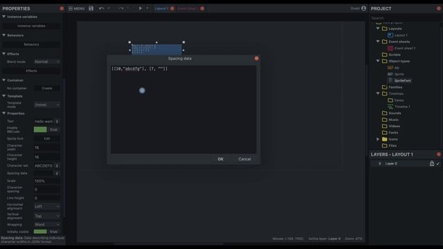 Sprite Font (Спрайт шрифт) | Урок №118 | Курс по Construct 3 | Разработка игр