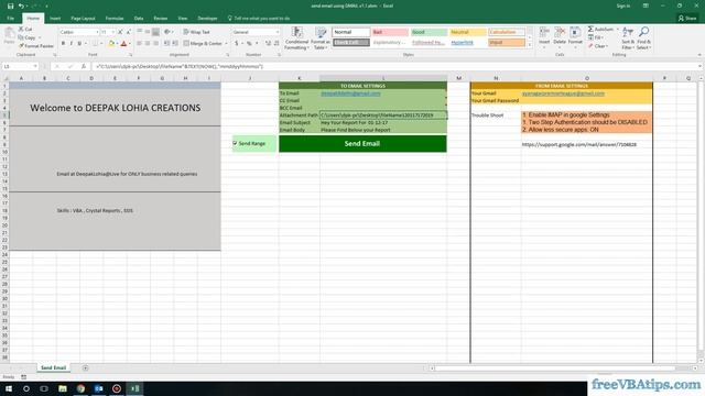 gmail vba automation | smtp error fix - gmail via Excel automation - vbatip#31 смотреть онлайн