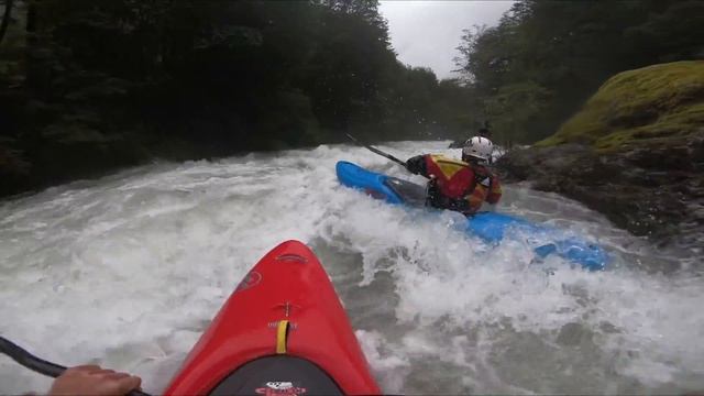 Kayaking down a flooded river! Puesco river at insane flows ! (highest descent) смотреть онлайн