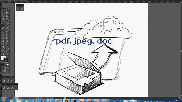 как нарисовать иконку с помощью планшета Wacom в векторе в программе Illustrator смотреть онлайн