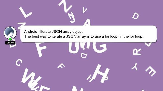 Android : Iterate JSON array object смотреть онлайн