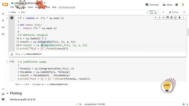 Belajar Calculus Python Google Colab #amflearning смотреть онлайн