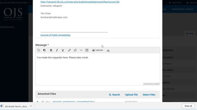 Editorial Workflow in OJS 3 - Module 8 - Copyediting смотреть онлайн