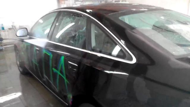 Как смывается меловая краска с авто смотреть онлайн