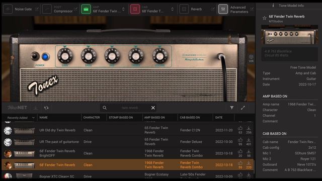 Amplitude ToneX Fender Twin Reverb SG and p90s. смотреть онлайн