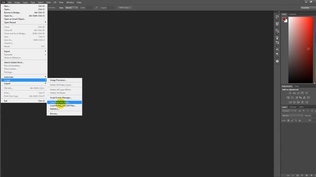 Как загрузить все изображения в 1 файл Photoshop. Пост обработка. Render Elements. смотреть онлайн