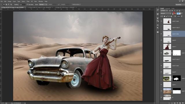 Girl In Desert Photoshop CC Manipulation Tutorial смотреть онлайн