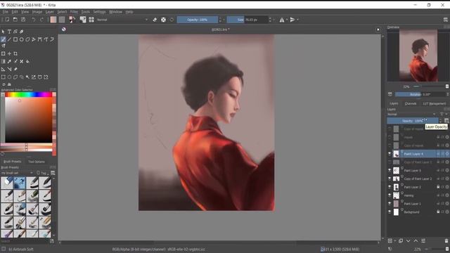 Painting process ~ Red [ Speedpaint ] Krita смотреть онлайн