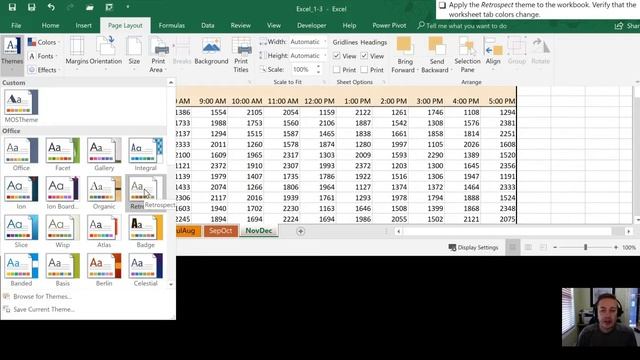 Obj. 1-3 (1/3) Format Worksheets 77-727 Excel 2016 Core смотреть онлайн