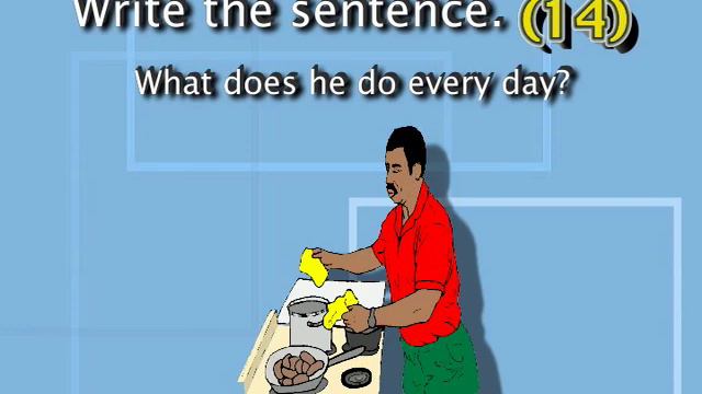 Daily Activities Part 6 of 9 - Write the Sentence. (Present Tense) смотреть онлайн