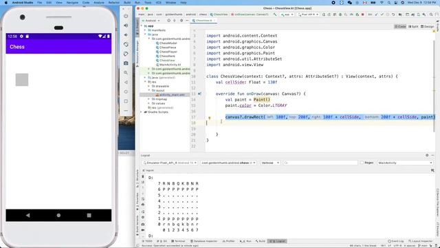 Android Chess 007: Drawing 8x8 chessboard in Kotlin смотреть онлайн