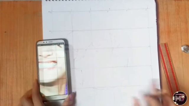 How to draw perfect outline for your sketch using Grid Method | Tutorial смотреть онлайн