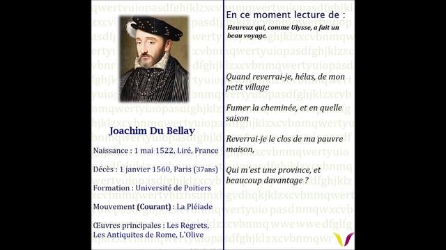 Poésie Française : Joachim Du Bellay - Heureux qui, comme Ulysse, a fait un beau voyage смотреть онлайн