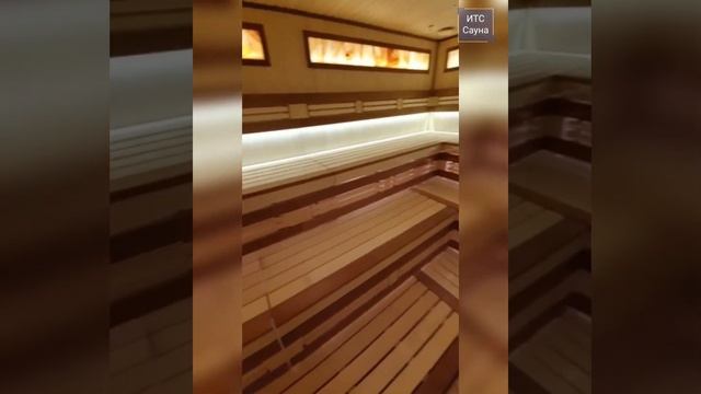 Общественная финская сауна большого размера для СПА-комплекса в Маслово, Одинцово, Москва. Часть 3. смотреть онлайн