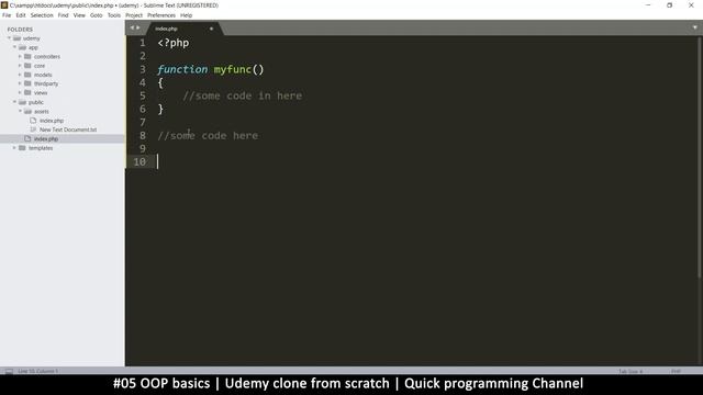 #05 OOP basics | Udemy clone from scratch in php | Quick programming tutorial смотреть онлайн