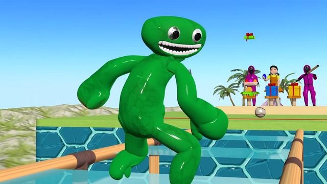 Squid Game (오징어 게임) - Scary Teacher Miss T vs 4 Neighbors Challenge the very funny Egg throwing gam смотреть онлайн