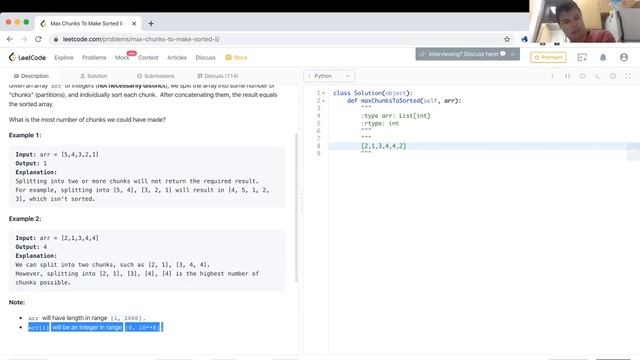 768. Max Chunks To Make Sorted II (Leetcode Hard) смотреть онлайн