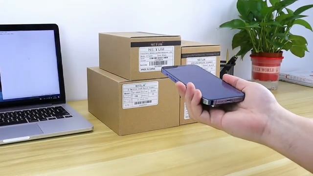 NETUM Bluetooth 2D Barcode Scanner Automatic Wireless Gun Scan Back Clip смотреть онлайн