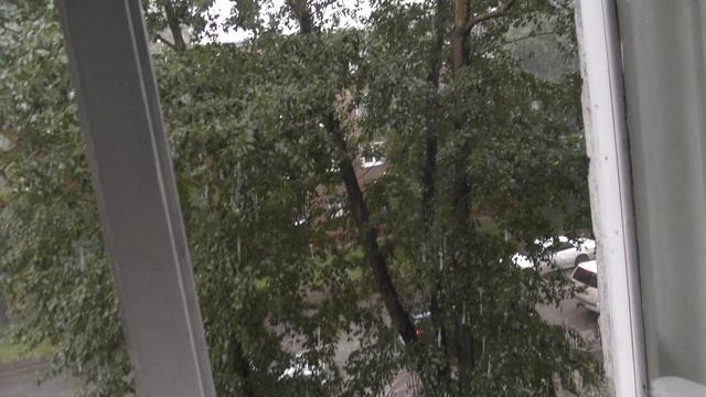 Дождик сильный в Иркутске 4к / The rain is fierce 4к