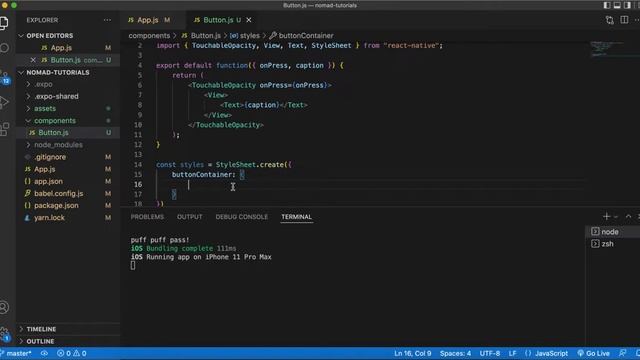 React Native: Simple Reusable Button Component смотреть онлайн