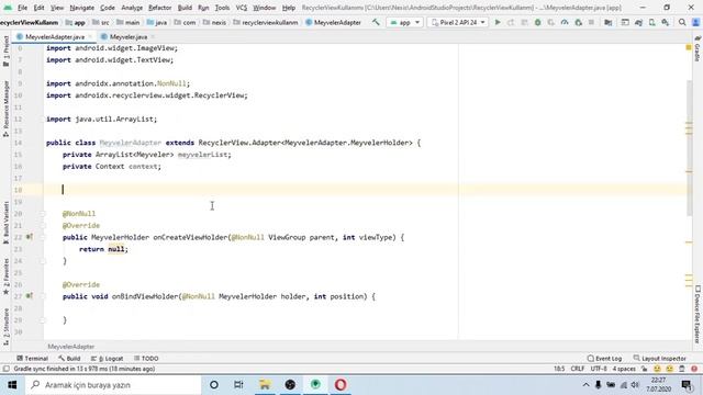 RecyclerView Kullanımını Öğrenelim смотреть онлайн
