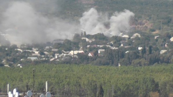 Луганск, Большая Вергунка, артобстрел