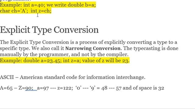 TYPE CONVERSION IN JAVA FOR CLASSES IX TO XII ISC смотреть онлайн