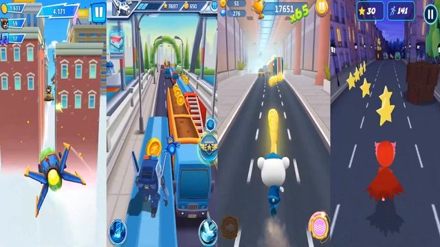 Talking Tom Hero Dash vs Super Wings Jett Run vs Octonauts Run vs PJ Masks Power Heroes.Кто Быстрее смотреть онлайн