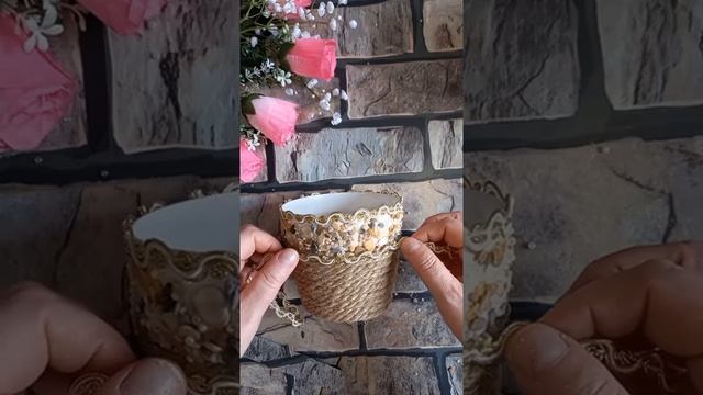 DIY.??Кашпо своими руками.Подарок на день матери.Морская тематика.Декор для дома.Кашпо из джута. смотреть онлайн