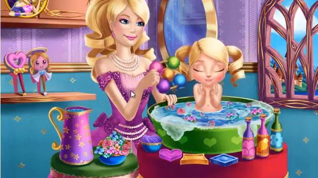 Barbie | Barbie Princess Baby Wash | Barbie Games | Video Game | Games For Girl | Lovely Baby смотреть онлайн