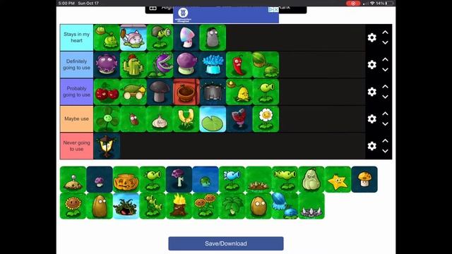 Plants vs zombies HD tier list смотреть онлайн