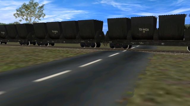 °Живой Звук° Тепловоз 2ТЭ116УД с грузовым поездом, Trainz Android смотреть онлайн