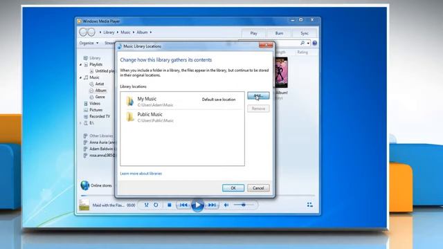 How to add and remove folders from the player's 'monitor' list in Windows® Media Player смотреть онлайн