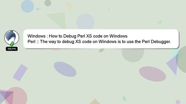 Windows : How to Debug Perl XS code on Windows смотреть онлайн