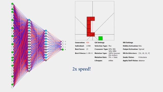 AI Learns to play Snake! смотреть онлайн