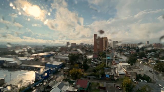 Новосибирск 25.08.2023г дождь за окном