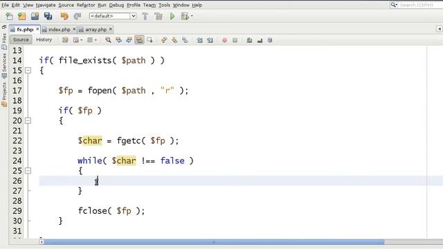 Lesson 11 part 1 - PHP - File Systems - fopen function, Reading Single Char using fgetc смотреть онлайн