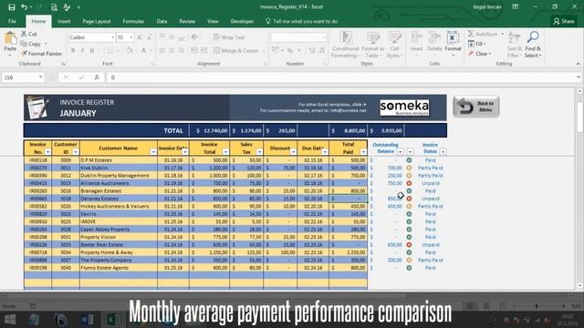 Invoice Tracker - Free Excel Template for Small Business смотреть онлайн