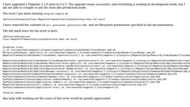 Magento: ReflectionException - Class does not exist error after 2.2.5 from 2.1.9 (3 Solutions!!) смотреть онлайн