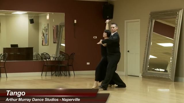 Tango - James Dutton & Kelly Lakomy dance tango at Arthur Murray Naperville Dance Studio смотреть онлайн