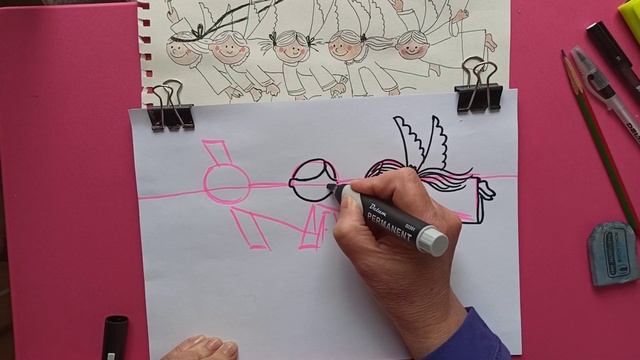 Как быстро и легко нарисовать ангела.рисунок карандашом/ how to draw an angel. смотреть онлайн