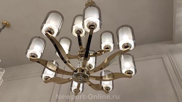 Люстра NEWPORT 7908+4/C gold смотреть онлайн