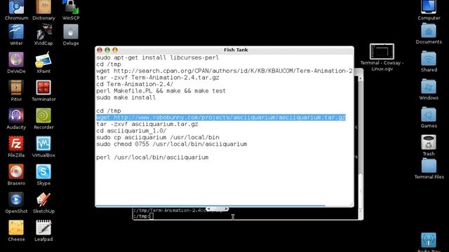 Fish Tank - Terminal - Linux смотреть онлайн