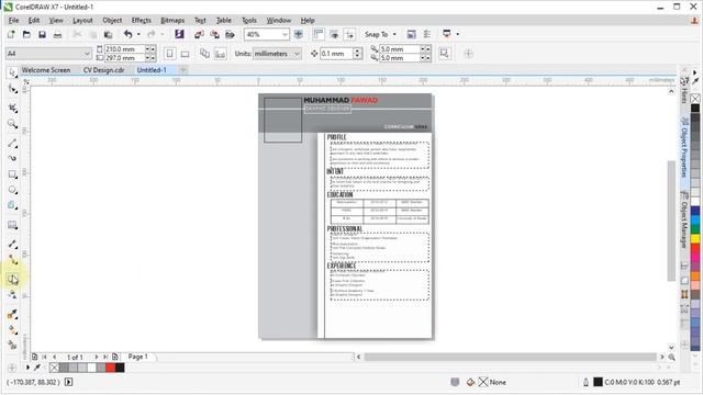 Creative Resume Design in CorelDraw 2021 | Resume Kaise Banaye | Resume Template FREE Download смотреть онлайн