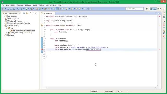 Let's Create a Game in Java: Tower Defense Episode 1 - Window смотреть онлайн