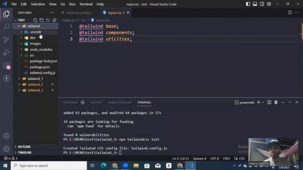 ?how to setup Tailwind CSS in vs code  use Tailwind CLI